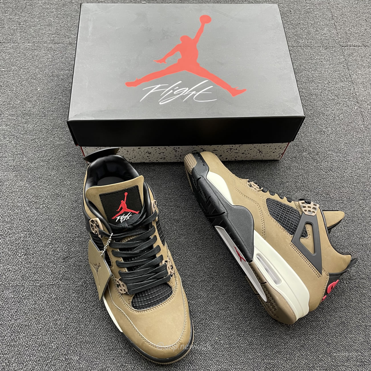 Air Jordan 4 X Travis Scott Olive Grey Black Aj4 882335 (6) - newkick.cc