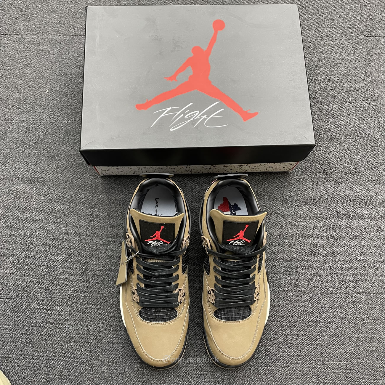 Air Jordan 4 X Travis Scott Olive Grey Black Aj4 882335 (9) - newkick.cc