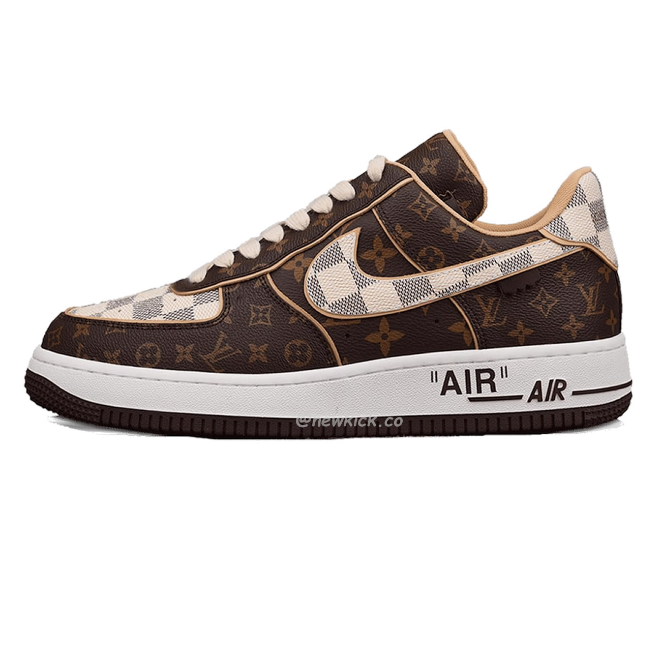 Nike Air Force 1 Low Louis Vuitton Monogram Brown Damier Azur (1) - newkick.cc