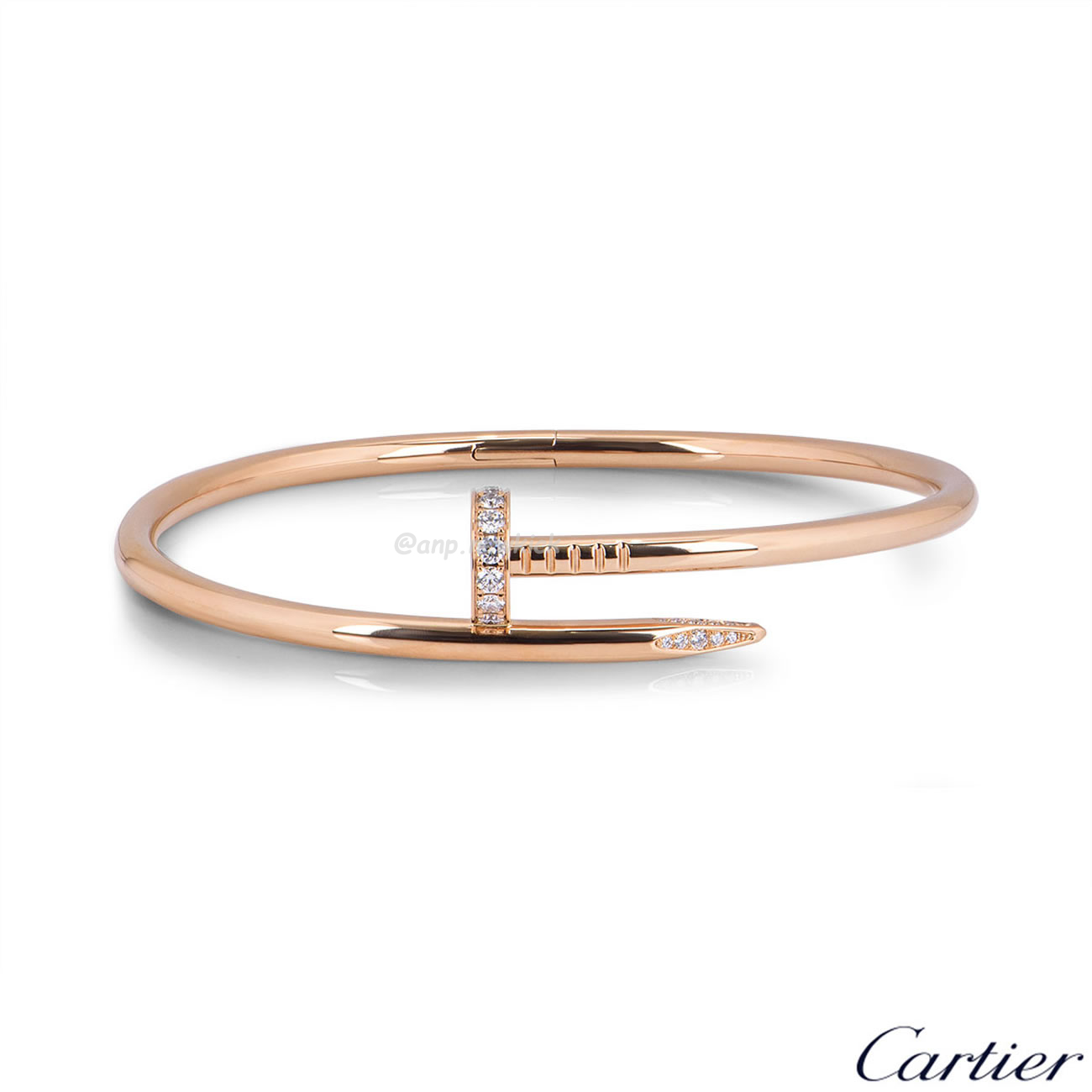 Cartier Rose Gold Silver Diamond Juste Un Clou Bracelet Size 16 B6048516 (4) - newkick.cc