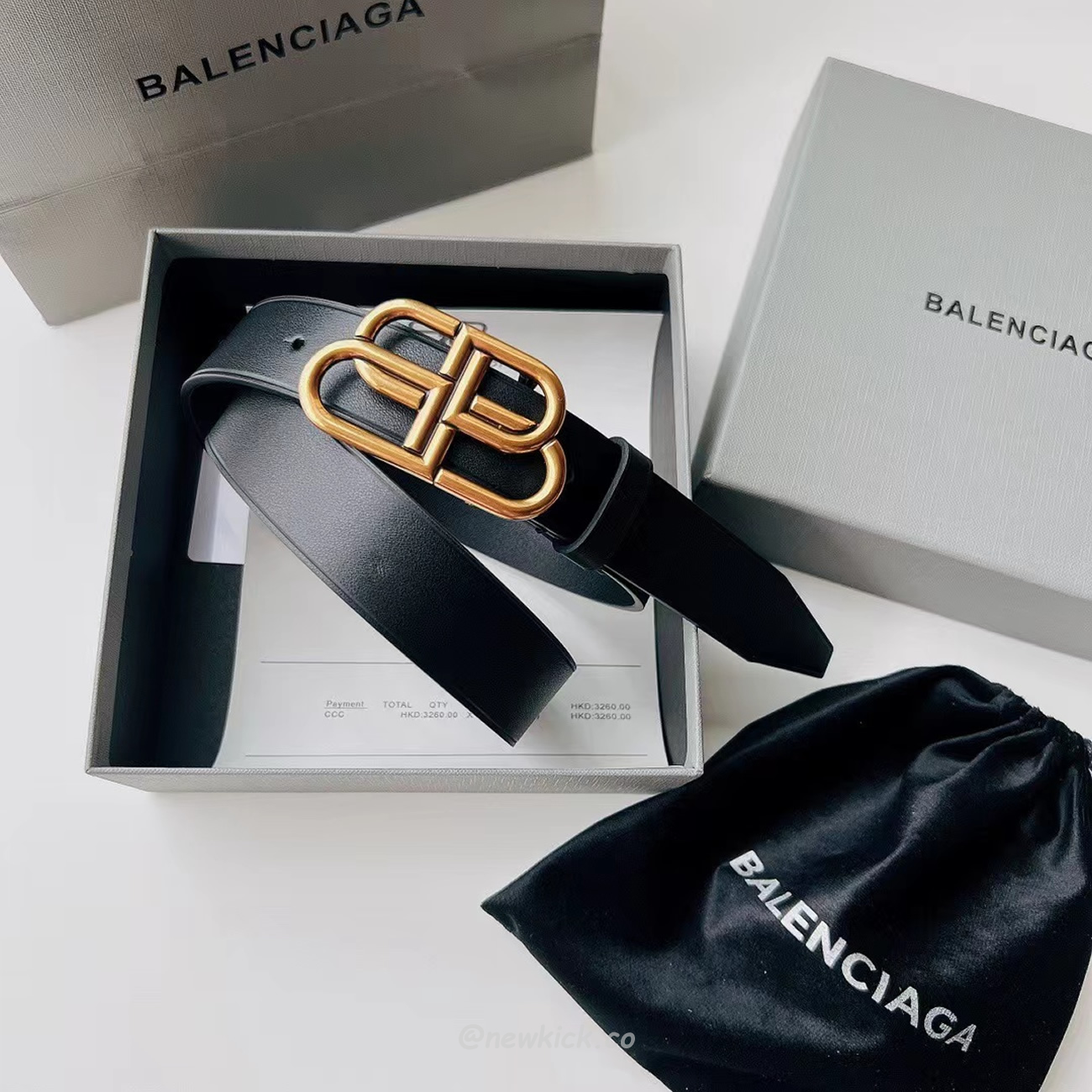 Balenciaga Bb Logo Belt (5) - newkick.cc