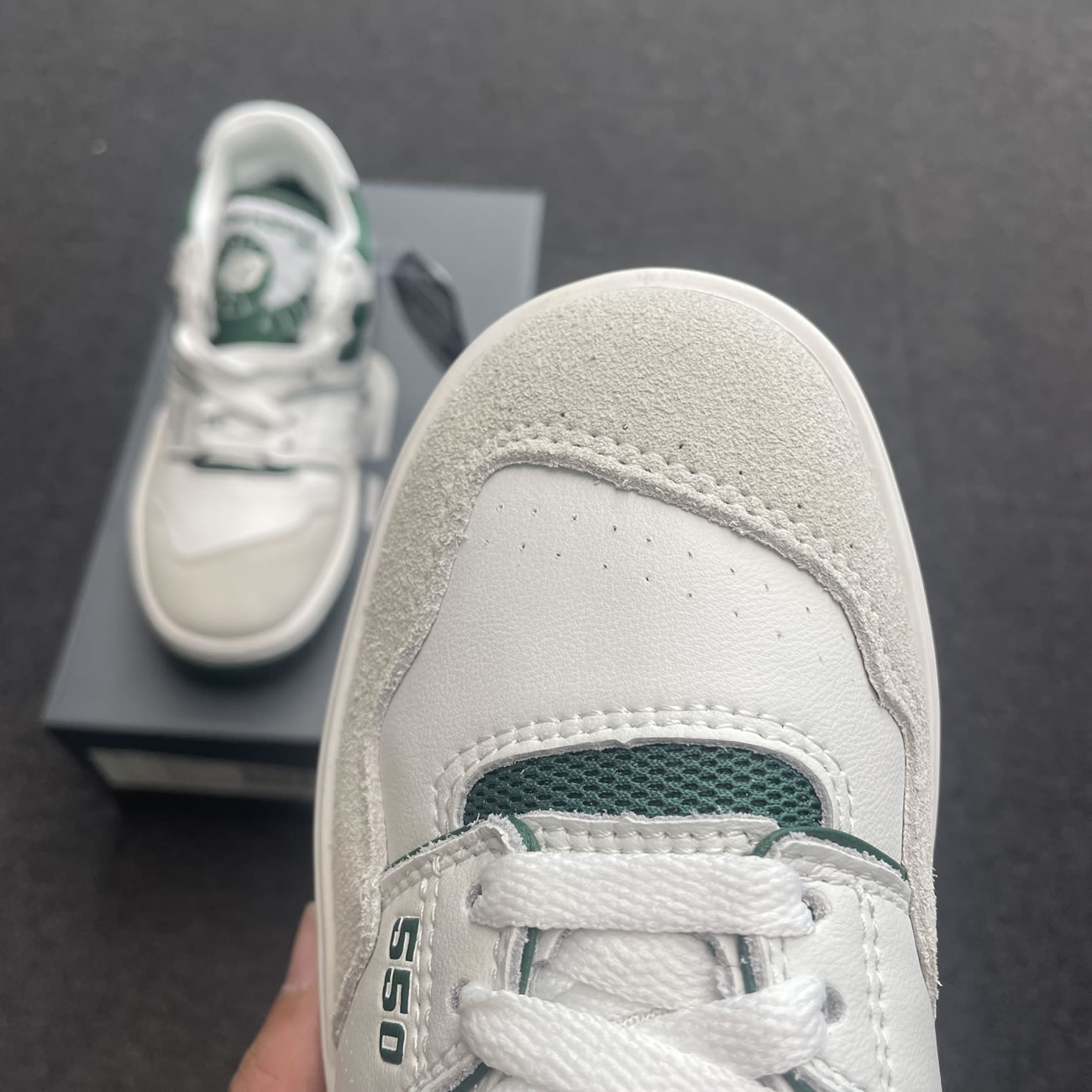 New Balance 550 White Green Bb550wt1 (2) - newkick.cc