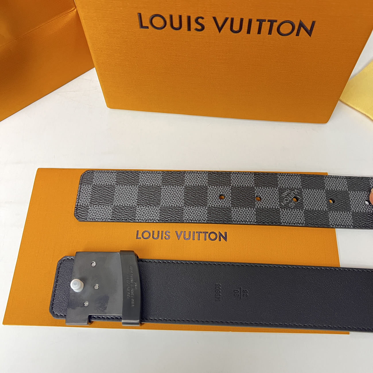 Lv Initiales 95cm 125cm Damier Black Belt (7) - newkick.cc