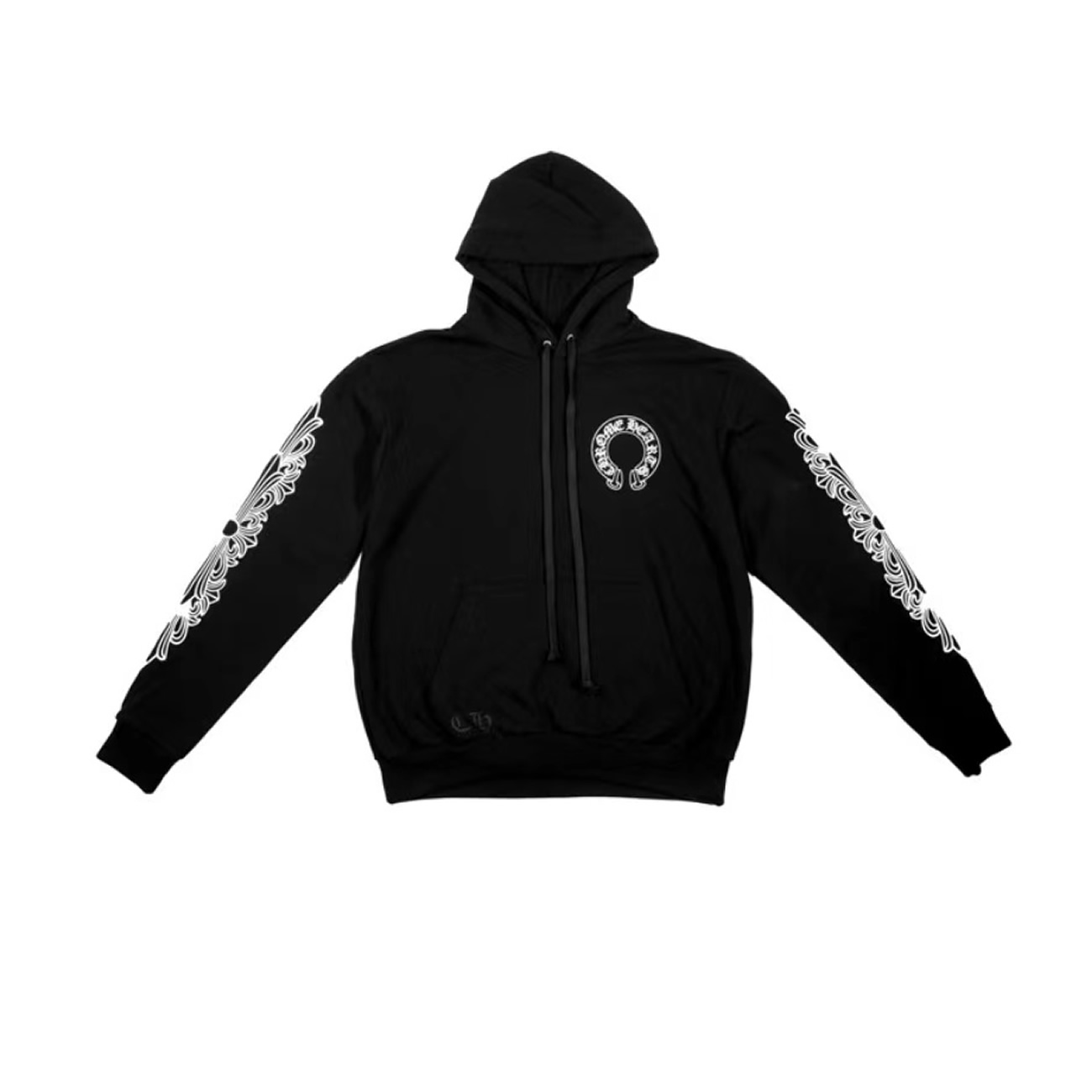 Chrome Hearts Horse Shoe Floral Hoodie Black (1) - newkick.cc