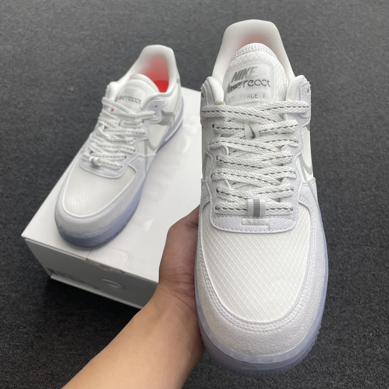 Nike Air Force 1 React White Light Bone Cq8879 100 (10) - newkick.cc