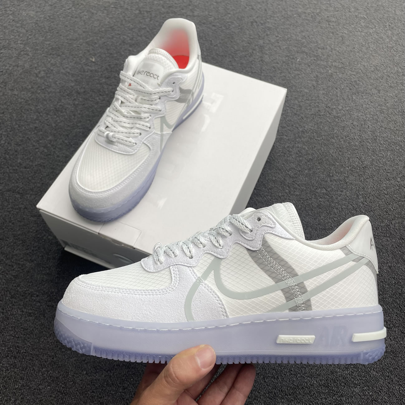 Nike Air Force 1 React White Light Bone Cq8879 100 (11) - newkick.cc