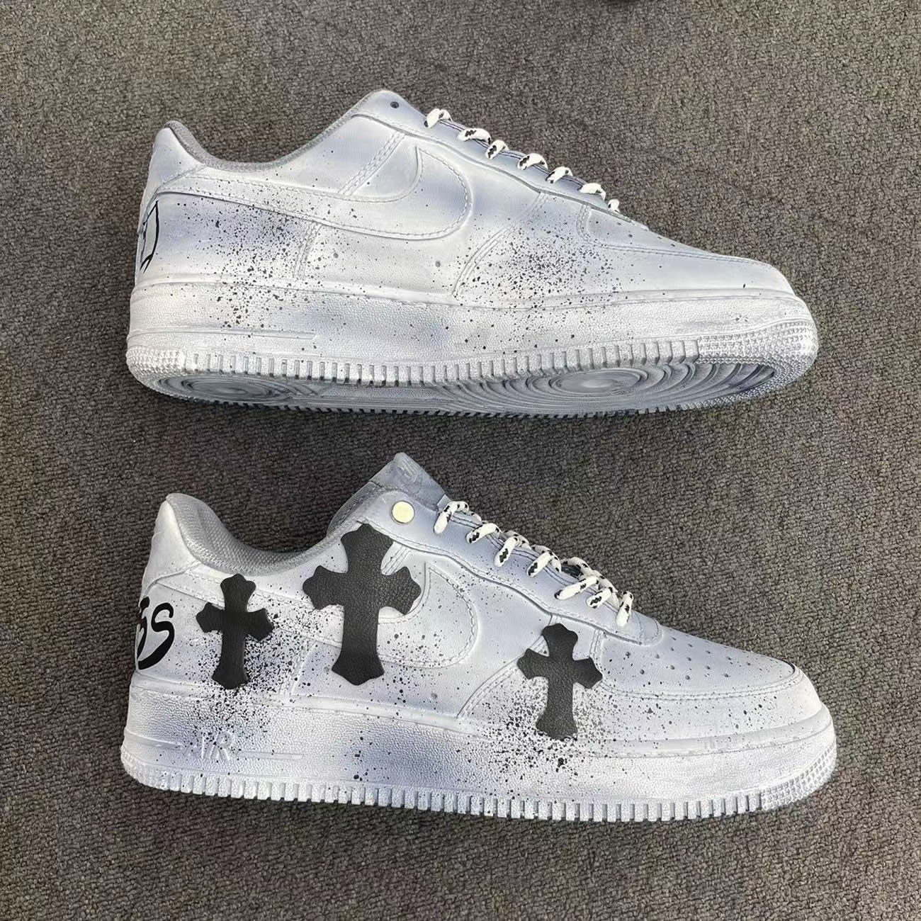 Custom Shoes Chrome X Nike Air Force 1 Dipped Reflective (3) - newkick.cc