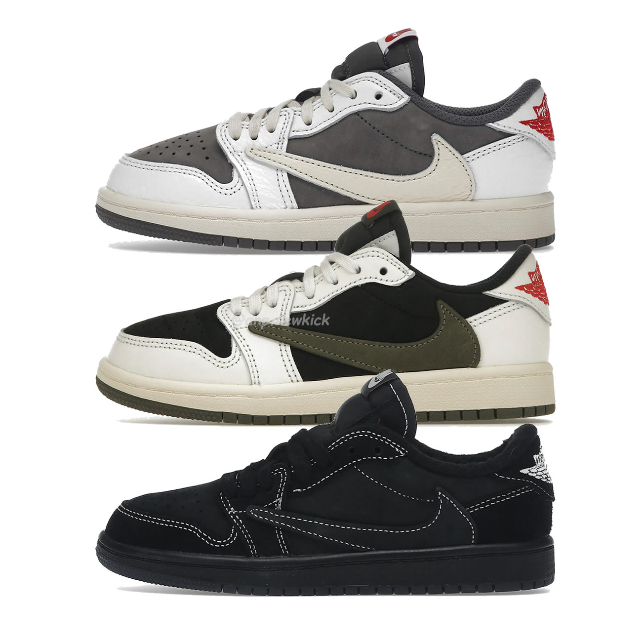 Air Jordan 1 Retro Low Og Sp Travis Scott Black Phantom Scott Olive Scott Reverse Mocha Ps (1) - newkick.cc