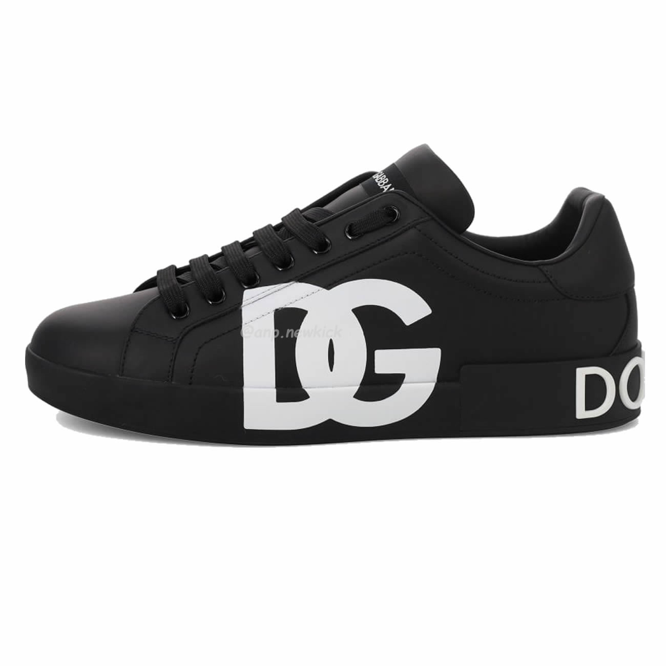 Dolce Gabbana Dg Logo Print Portofino Napa Calf Leather Sneakers (15) - newkick.cc