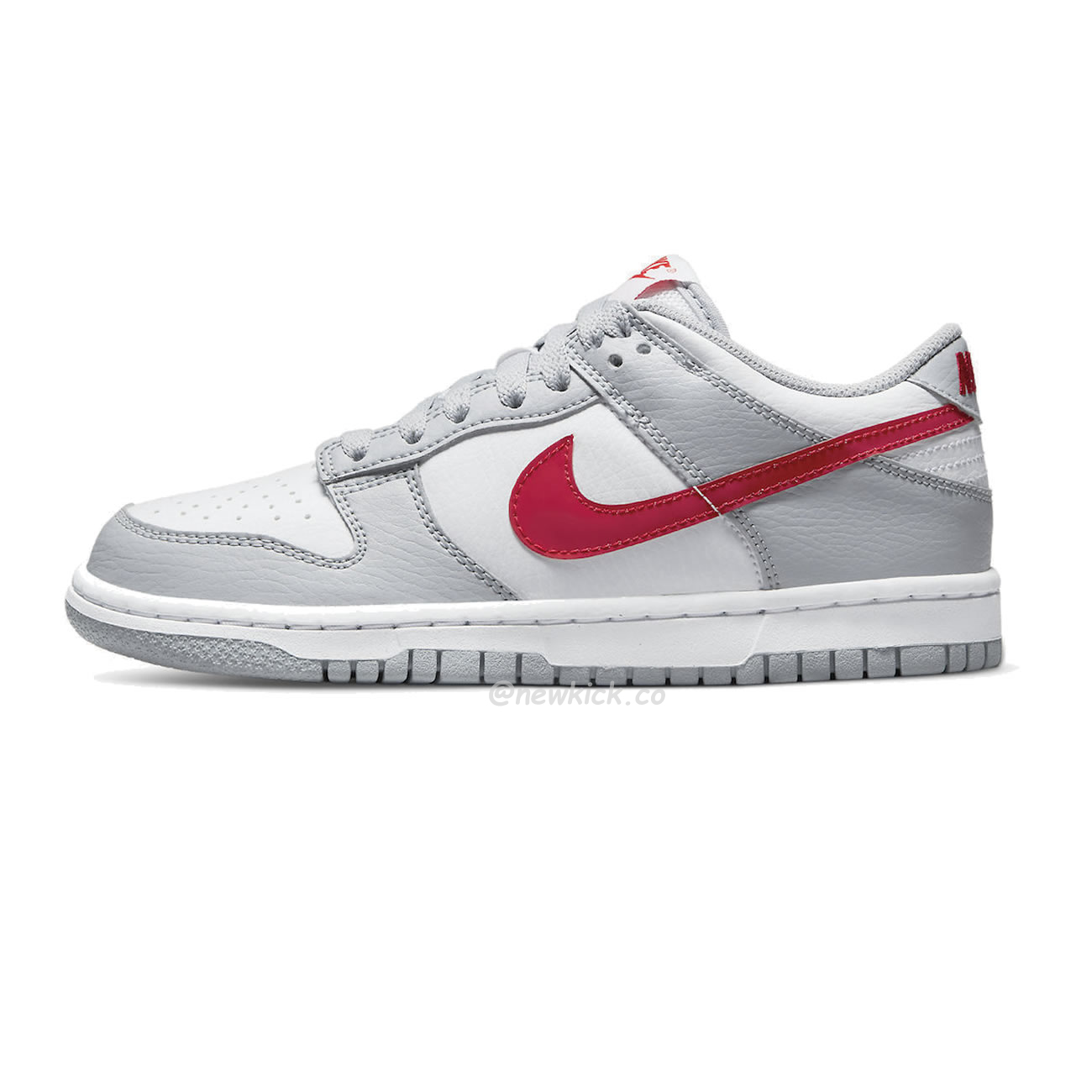 Nike Dunk Low White Wolf Grey University Red Gs Dv7149 001 (1) - newkick.cc