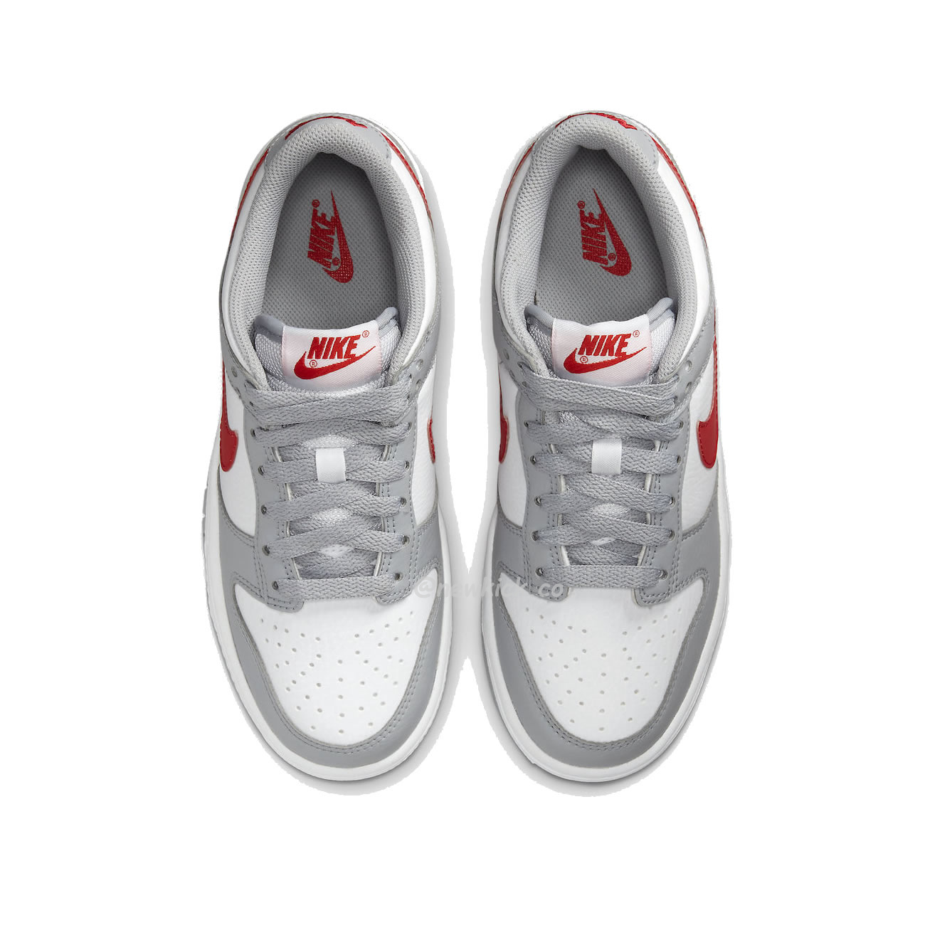 Nike Dunk Low White Wolf Grey University Red Gs Dv7149 001 (4) - newkick.cc