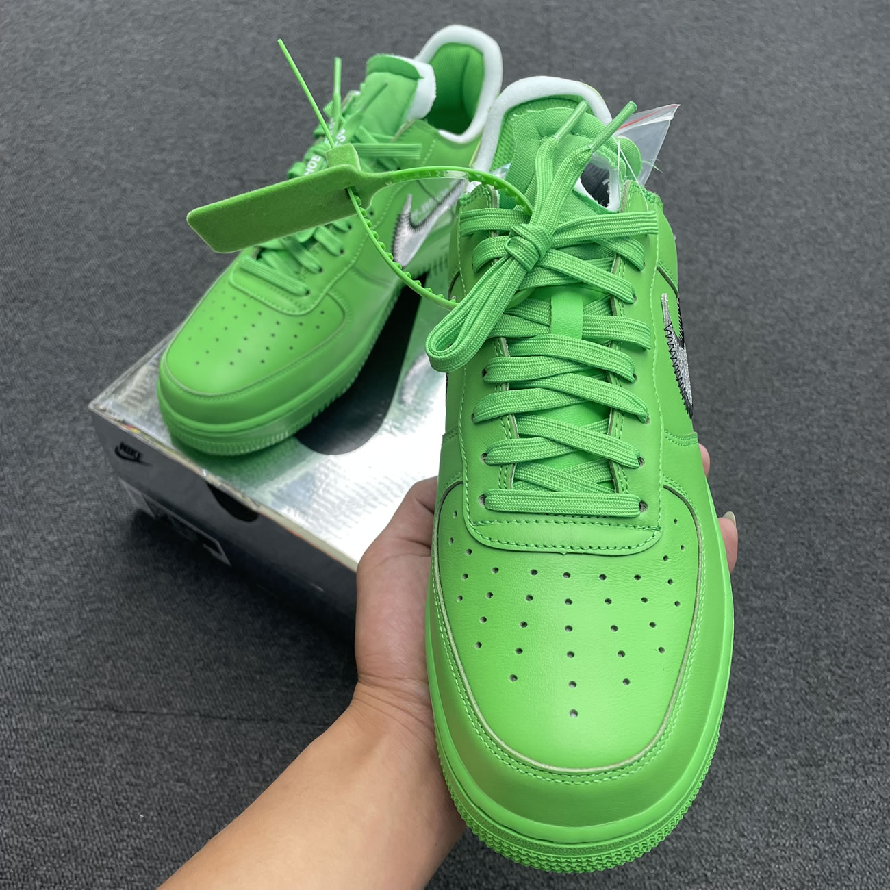 Off White Nike Air Force 1 Low Light Green (43) - newkick.cc