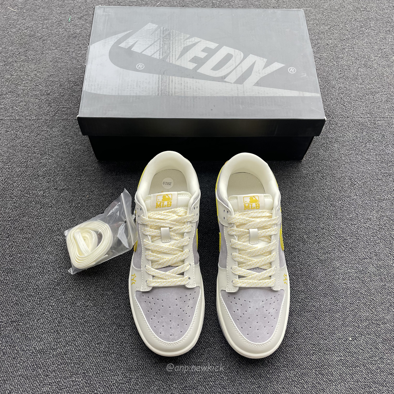 Nike Sb Dunk Low Mlb Off White Yellow Dark Grey Fc1688 117 (5) - newkick.cc