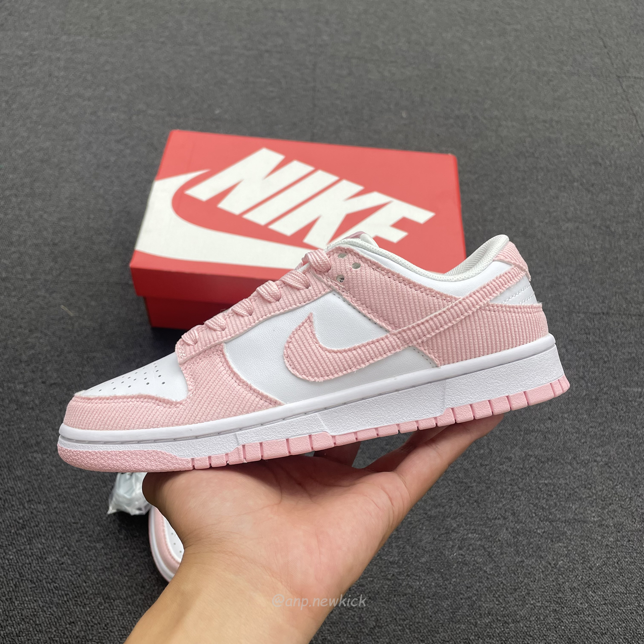 Nike Dunk Low Pink Corduroy Fn7167 100 (4) - newkick.cc