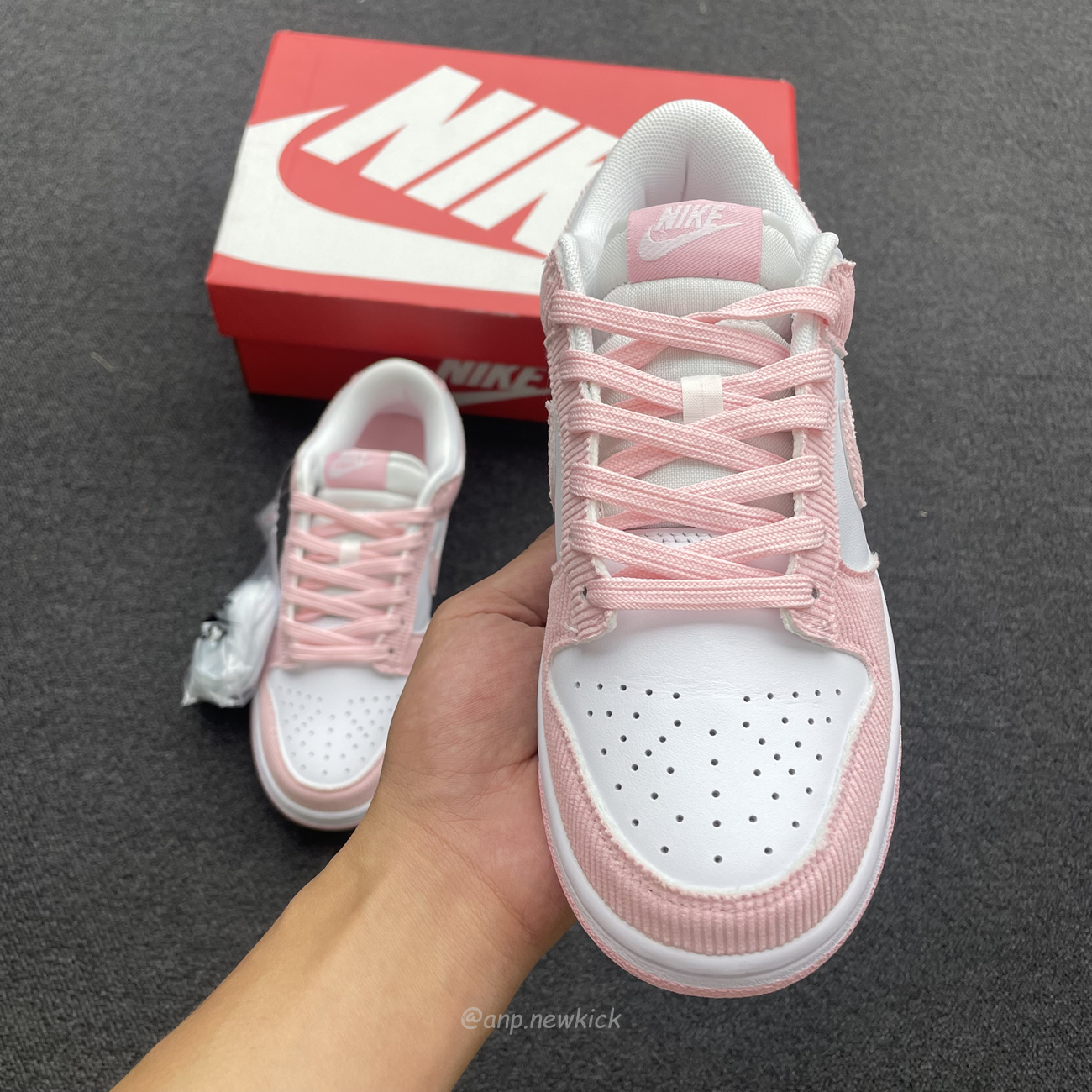 Nike Dunk Low Pink Corduroy Fn7167 100 (6) - newkick.cc