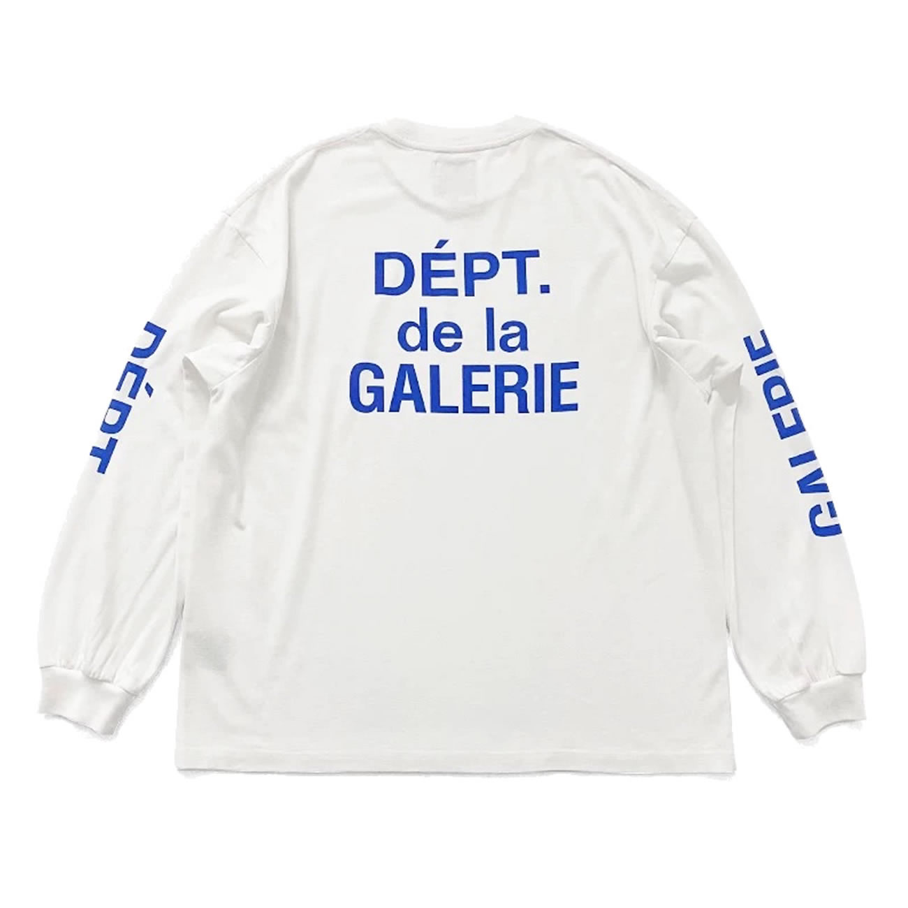 Gallery Dept. French Collector L S Tee White Blue Fw21 (1) - newkick.cc