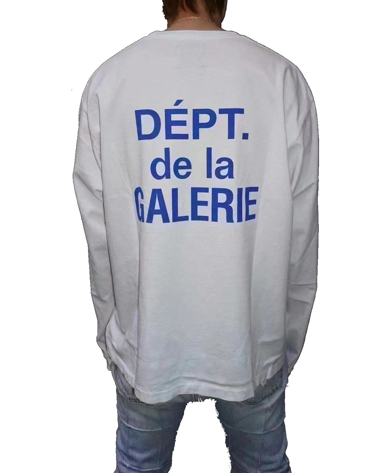 Gallery Dept. French Collector L S Tee White Blue Fw21 (2) - newkick.cc