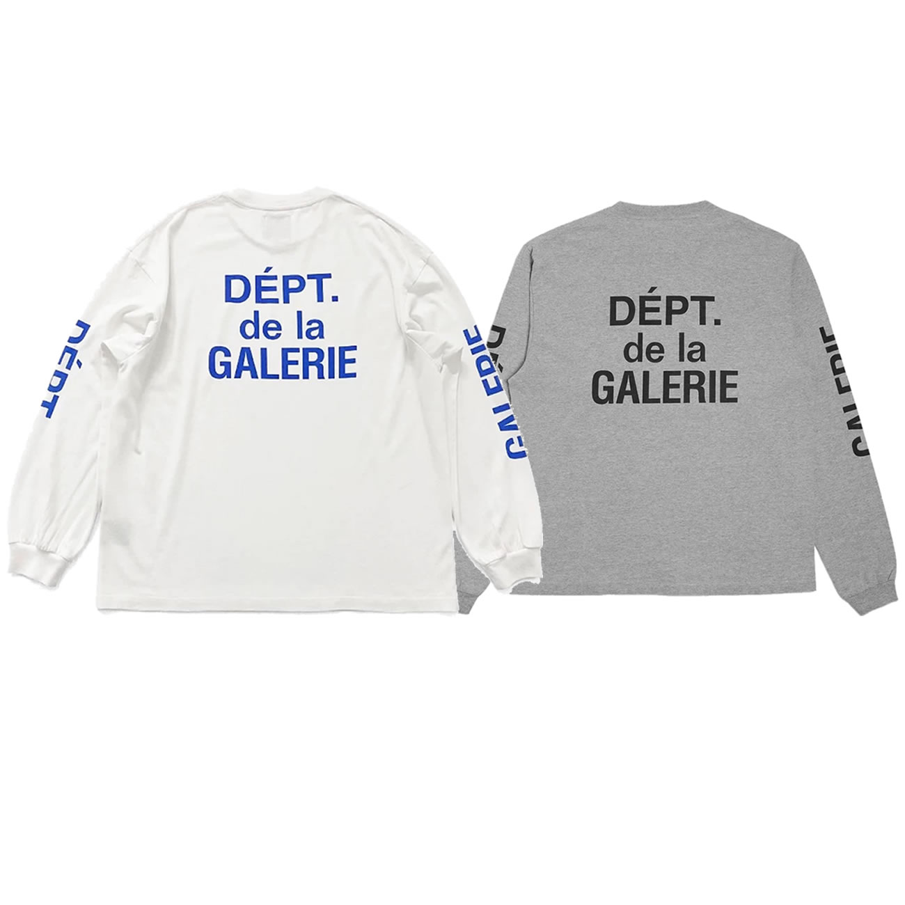 Gallery Dept. French Collector L S Tee White Blue Fw21 (9) - newkick.cc