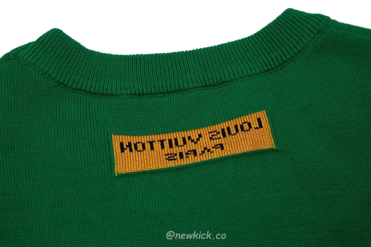 Louis Vuitton Everyday Lv Crewneck Green Black White (12) - newkick.cc