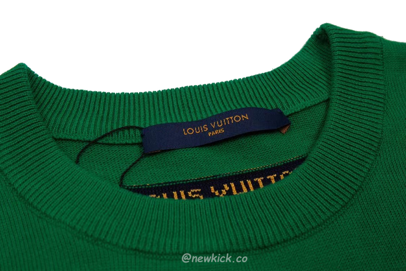 Louis Vuitton Everyday Lv Crewneck Green Black White (15) - newkick.cc