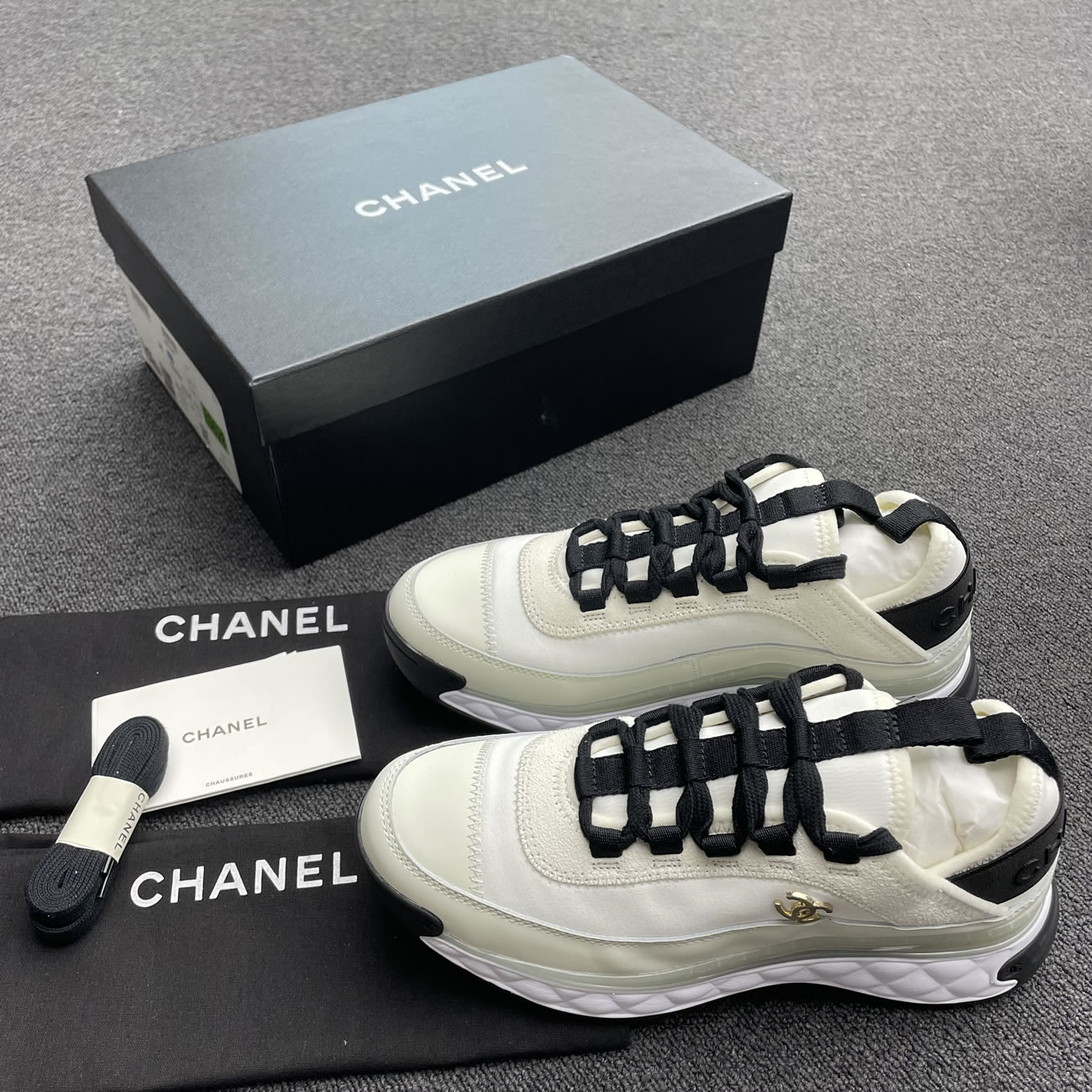 Chanel Casual Style Plain Logo Low Top Sneakers (12) - newkick.cc