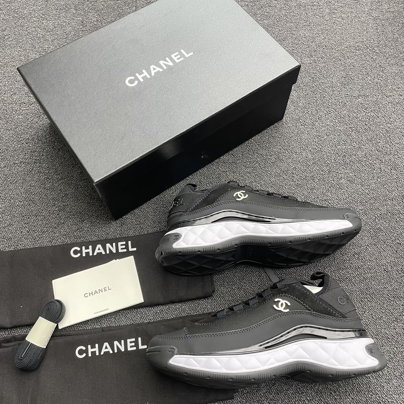 Chanel Casual Style Plain Logo Low Top Sneakers (15) - newkick.cc