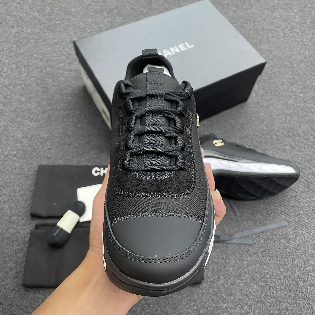 Chanel Casual Style Plain Logo Low Top Sneakers (16) - newkick.cc