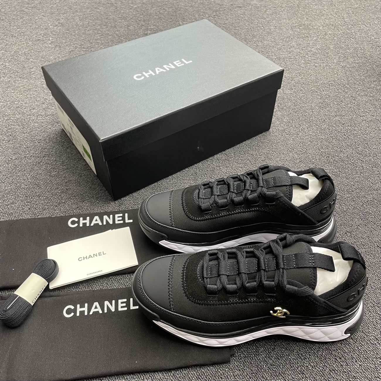 Chanel Casual Style Plain Logo Low Top Sneakers (17) - newkick.cc