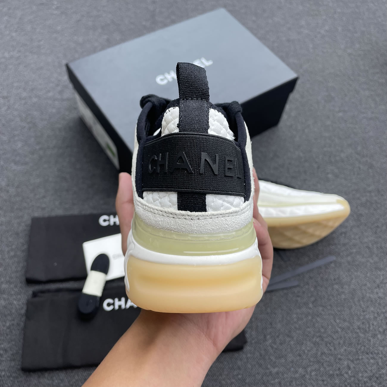 Chanel Casual Style Plain Logo Low Top Sneakers (8) - newkick.cc