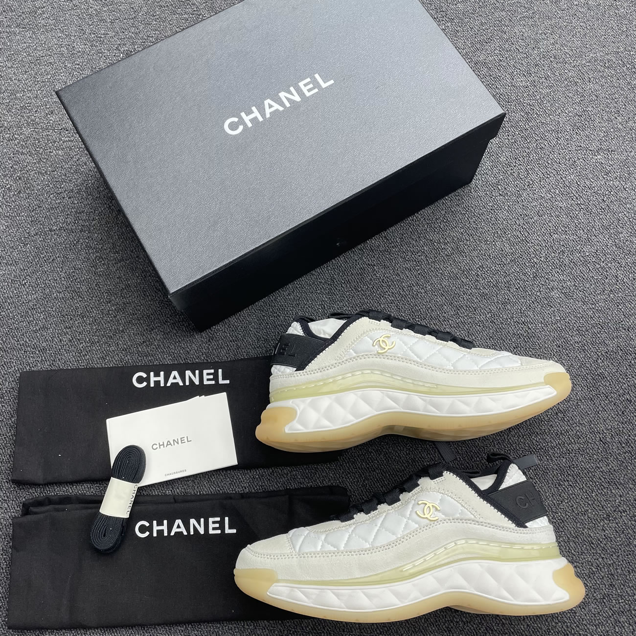 Chanel Casual Style Plain Logo Low Top Sneakers (9) - newkick.cc