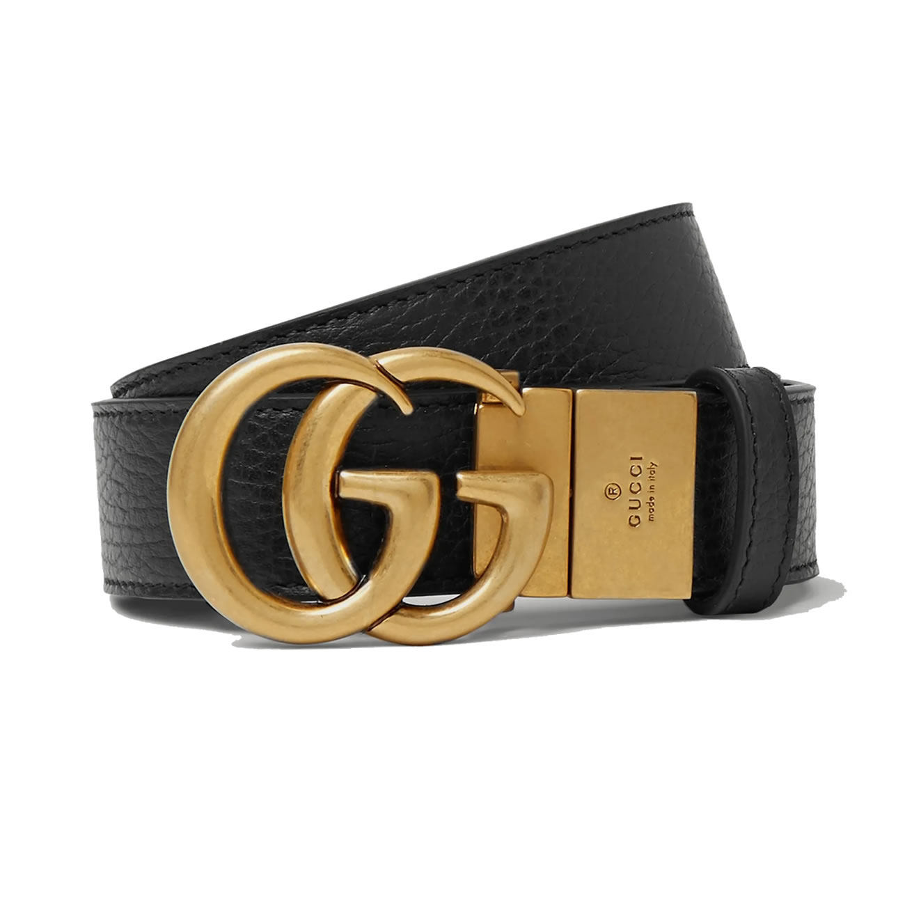 Gucci Double G Logo Full Grain Reversible Belt Leather Black Brown (1) - newkick.cc