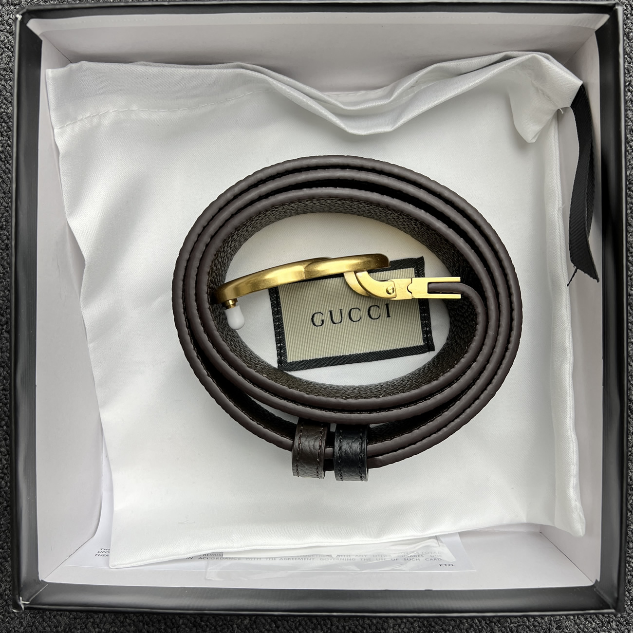 Gucci Double G Logo Full Grain Reversible Belt Leather Black Brown (4) - newkick.cc