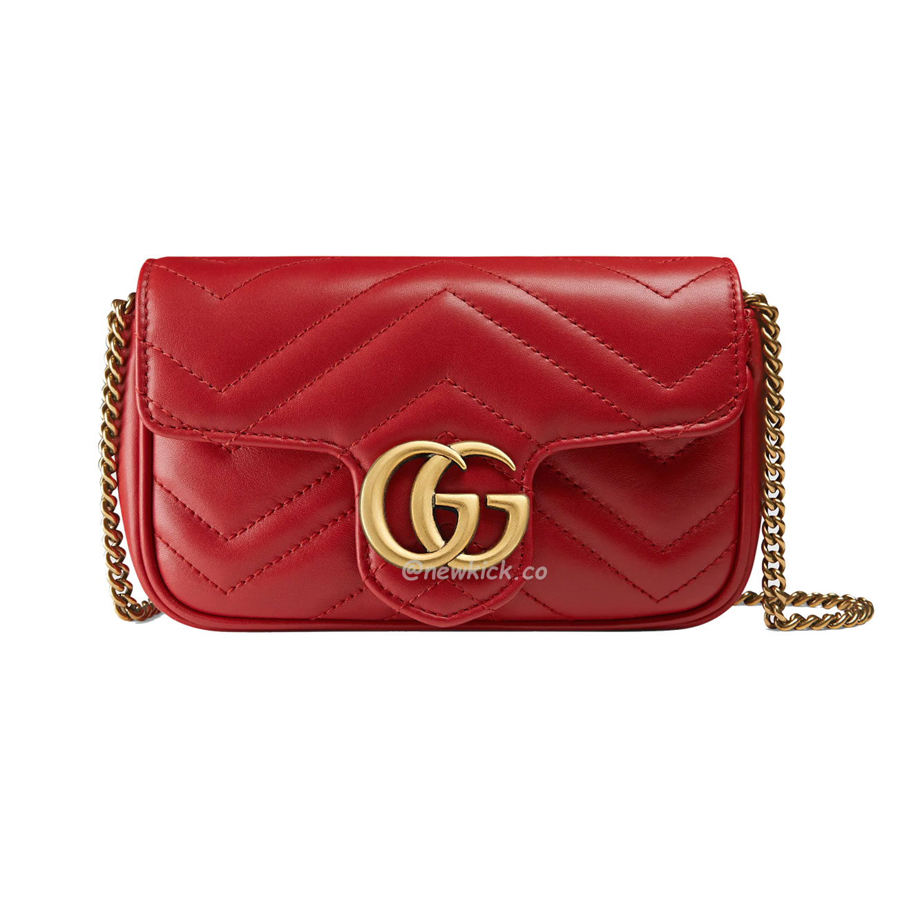 Gucci Gg Marmont Matelasse Super Mini Bag Red (1) - newkick.cc