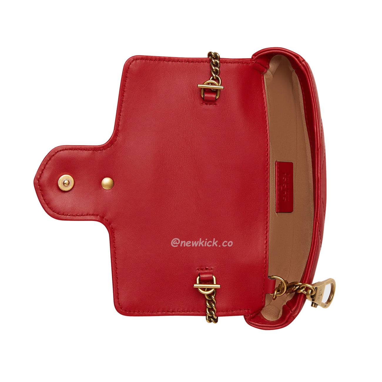 Gucci Gg Marmont Matelasse Super Mini Bag Red (2) - newkick.cc