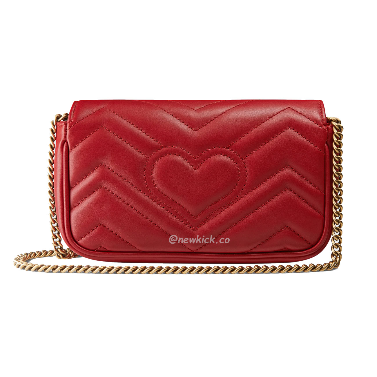 Gucci Gg Marmont Matelasse Super Mini Bag Red (6) - newkick.cc