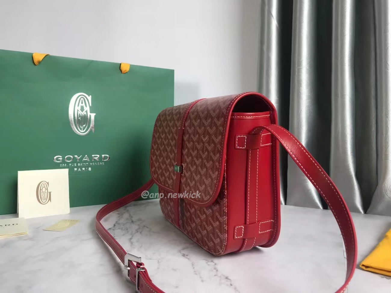 Goyard Belvedere Pm Green Red Sky Blue Black Yellow (10) - newkick.cc