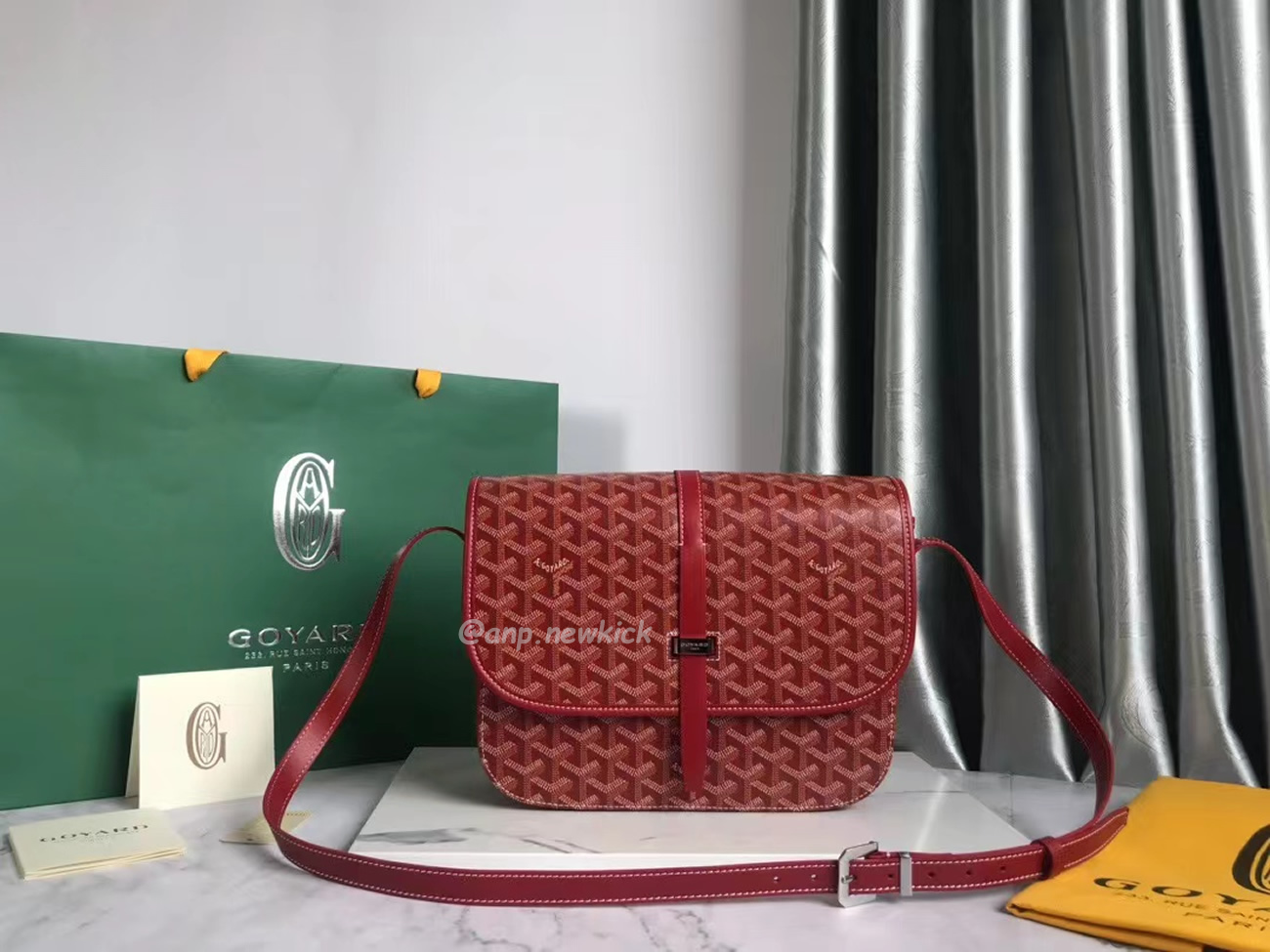 Goyard Belvedere Pm Green Red Sky Blue Black Yellow (14) - newkick.cc