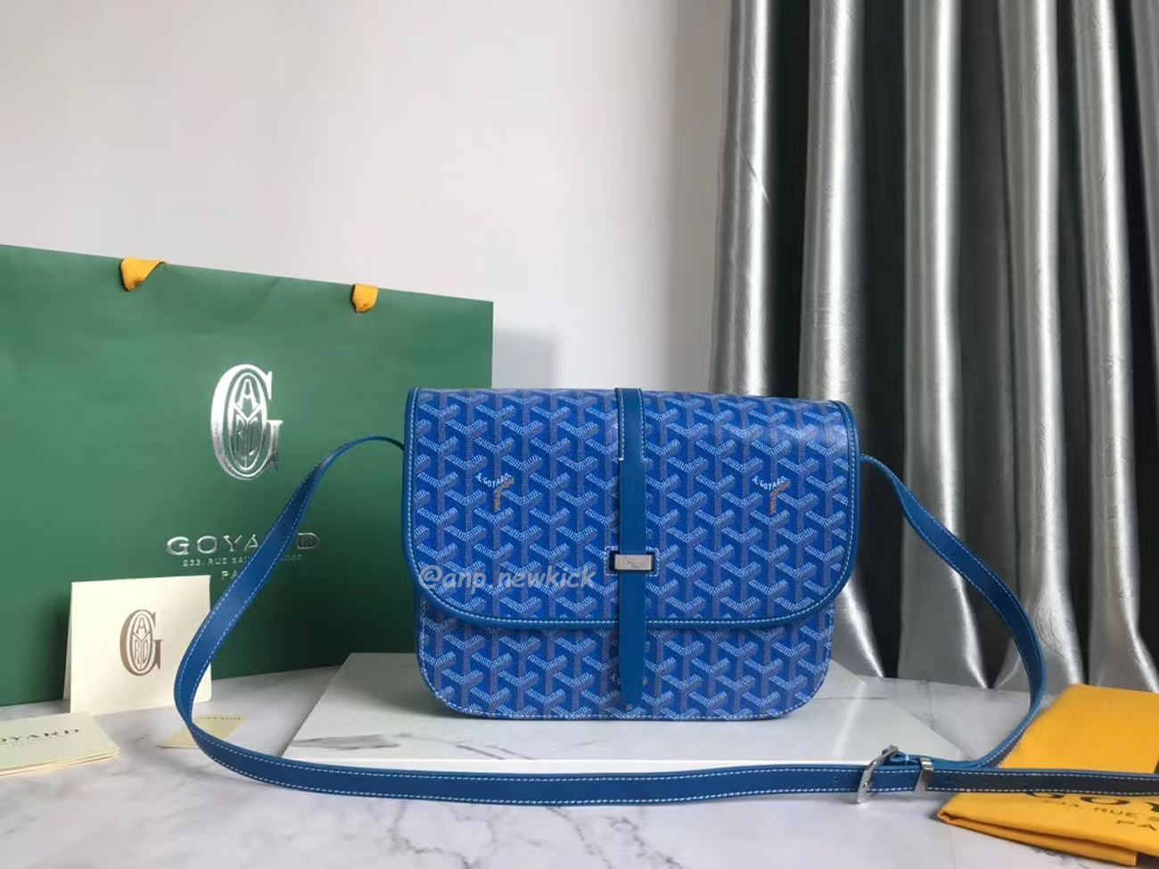 Goyard Belvedere Pm Green Red Sky Blue Black Yellow (18) - newkick.cc