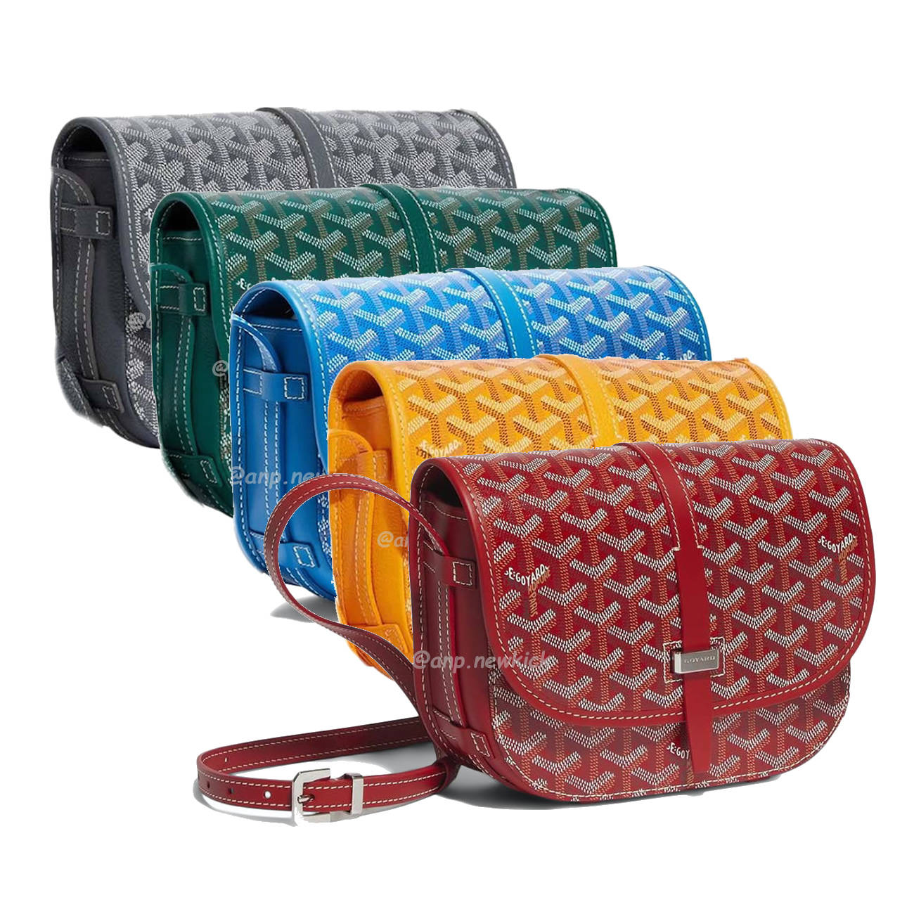 Goyard Belvedere Pm Green Red Sky Blue Black Yellow (28) - newkick.cc