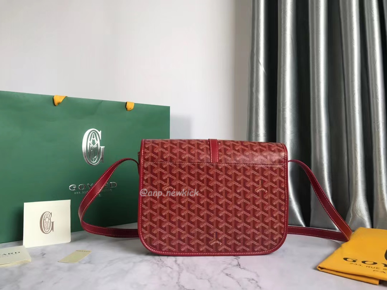 Goyard Belvedere Pm Green Red Sky Blue Black Yellow (6) - newkick.cc