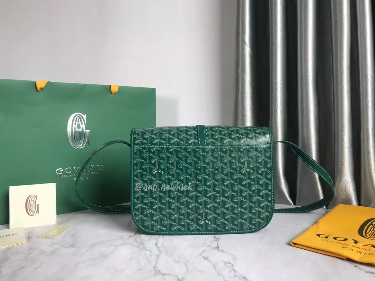 Goyard Belvedere Pm Green Red Sky Blue Black Yellow (7) - newkick.cc