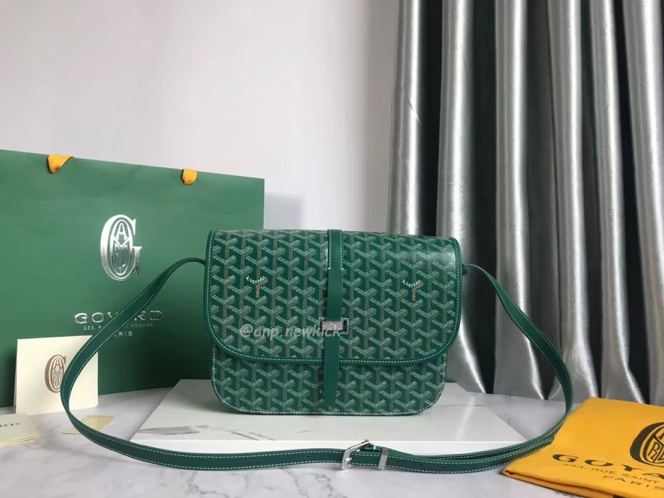 Goyard Belvedere Pm Green Red Sky Blue Black Yellow (9) - newkick.cc