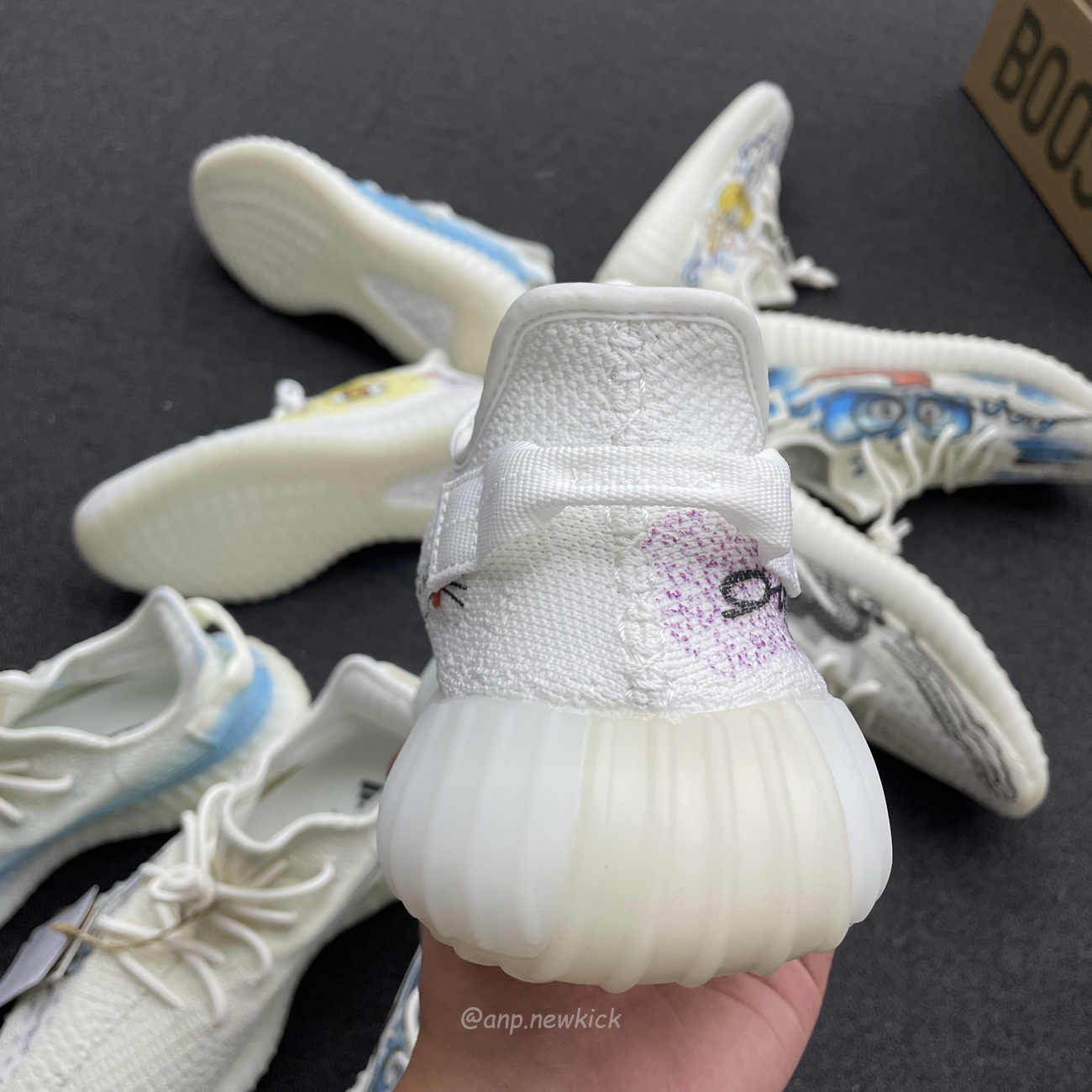 Adidas Yeezy Boost 350 V2 Bone Graffiti Hq6316 (14) - newkick.cc