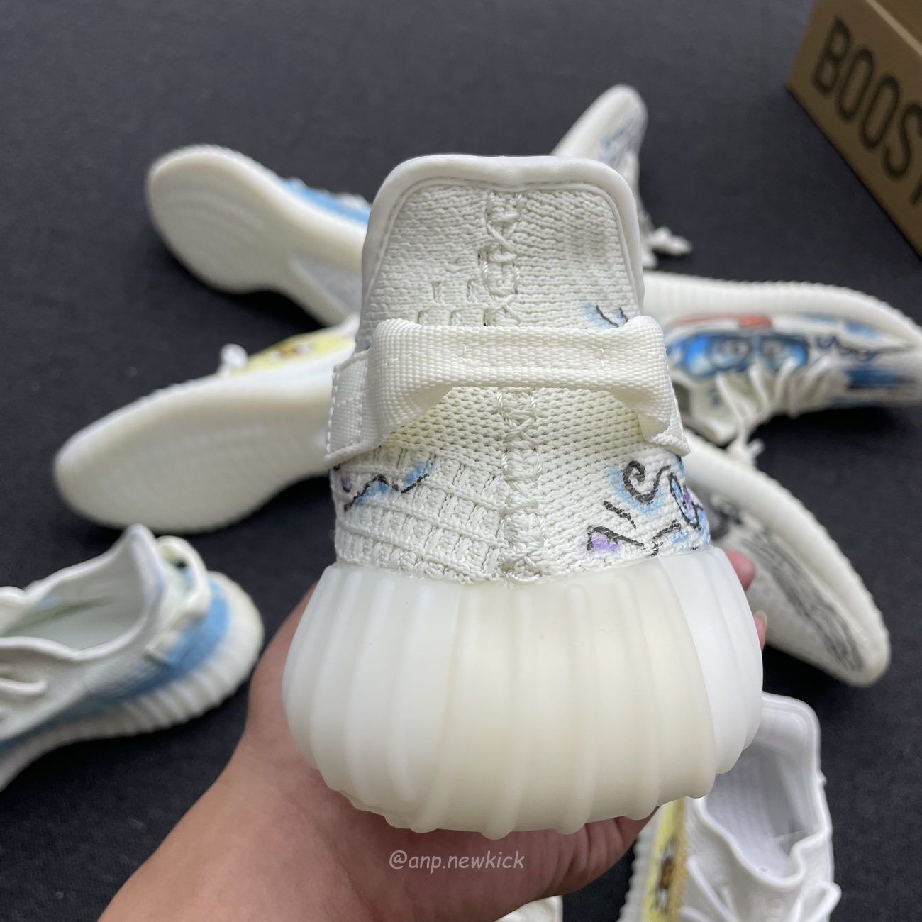 Adidas Yeezy Boost 350 V2 Bone Graffiti Hq6316 (15) - newkick.cc