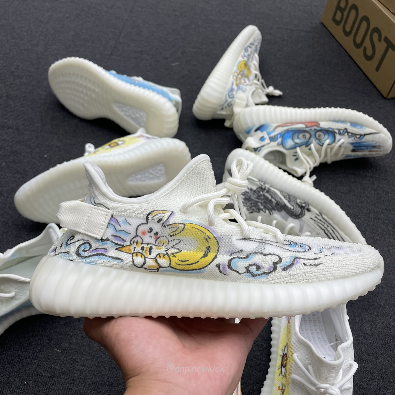 Adidas Yeezy Boost 350 V2 Bone Graffiti Hq6316 (16) - newkick.cc