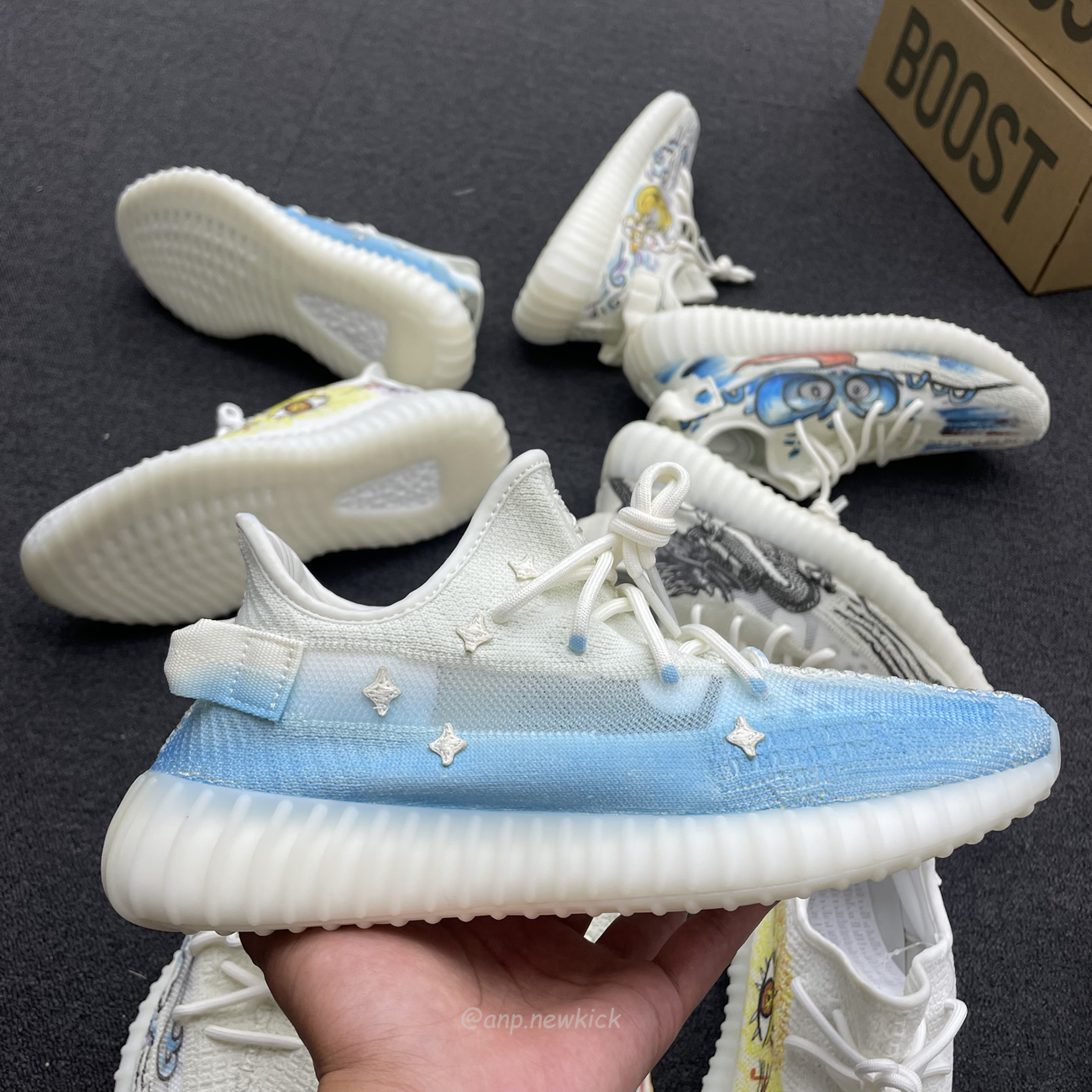 Adidas Yeezy Boost 350 V2 Bone Graffiti Hq6316 (19) - newkick.cc