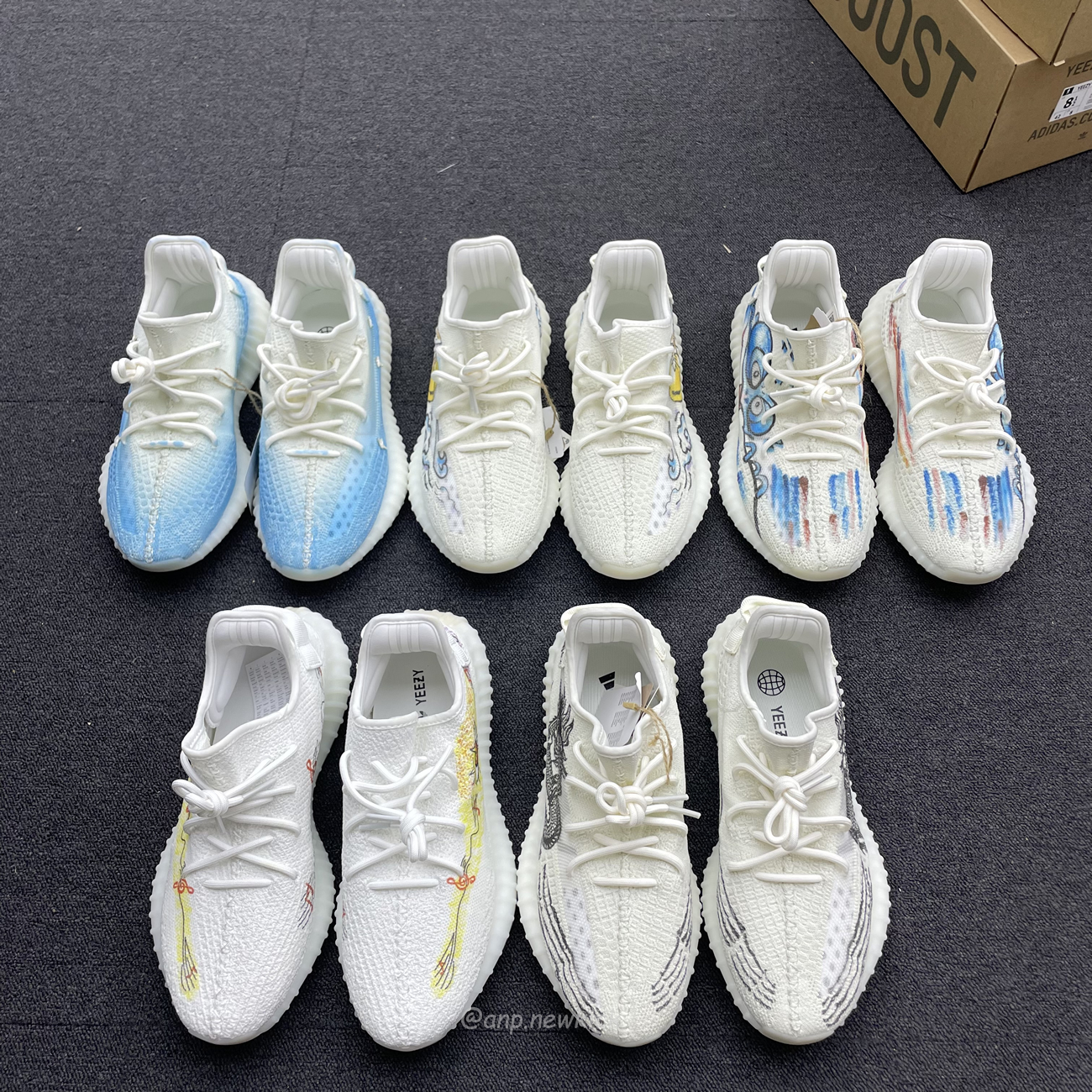 Adidas Yeezy Boost 350 V2 Bone Graffiti Hq6316 (21) - newkick.cc