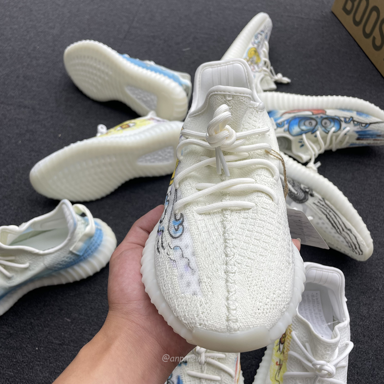 Adidas Yeezy Boost 350 V2 Bone Graffiti Hq6316 (22) - newkick.cc