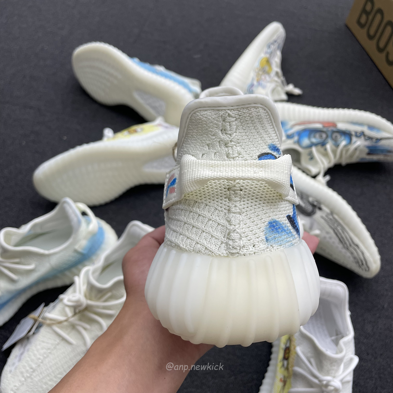 Adidas Yeezy Boost 350 V2 Bone Graffiti Hq6316 (3) - newkick.cc