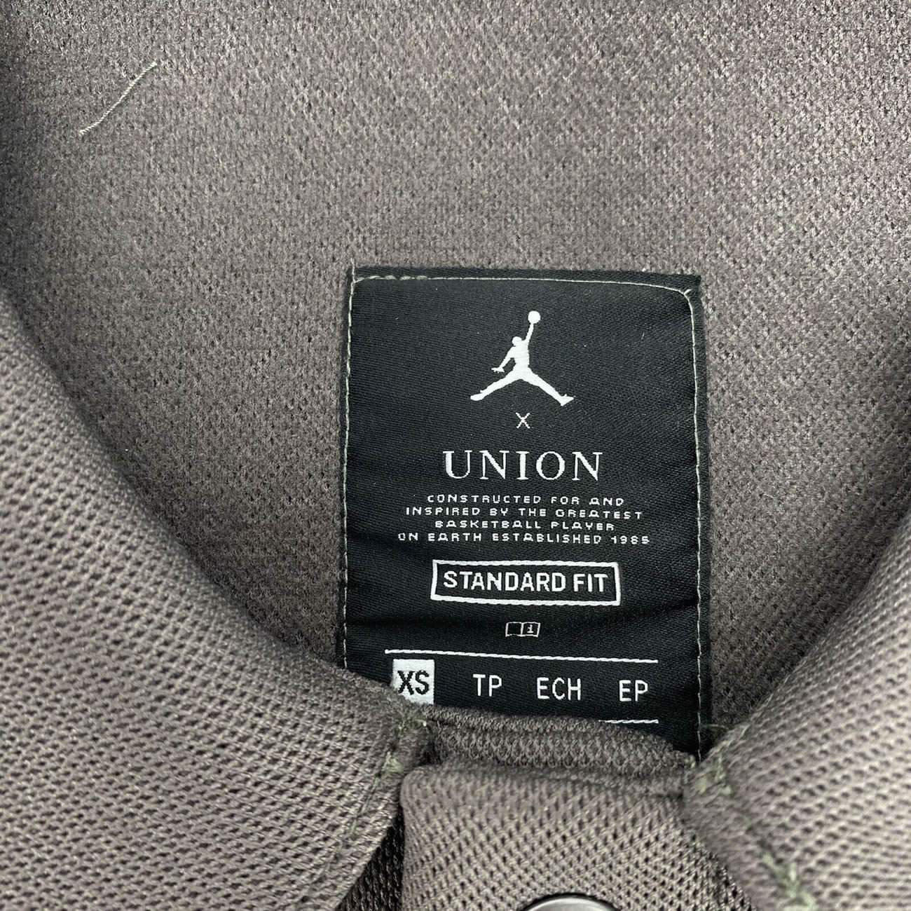 Jordan X Union Coaches Jacket Ironstone Fw20 (6) - newkick.cc